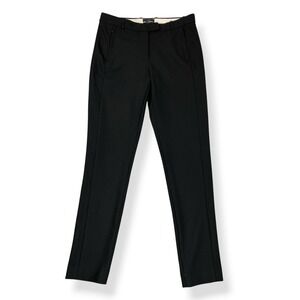 J Crew Pants Women 6T (31x32) Black Mid Rise Slim Leg Wool Blend Maddie Trouser